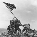 Raising of U.S. flag at Mount Suribachi